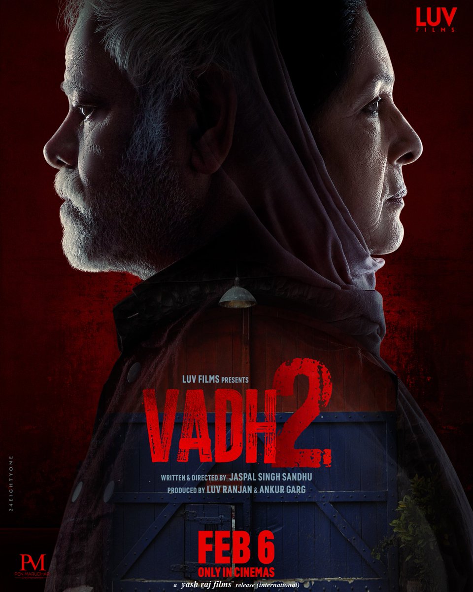 yrf's tweet photo. #Vadh2 in cinemas now! Book your tickets.
For International cinema listings - https://t.co/gbaxS6eJo0
#YRFInternational | @LuvFilmsLLP https://t.co/Oca1jvM9Qz