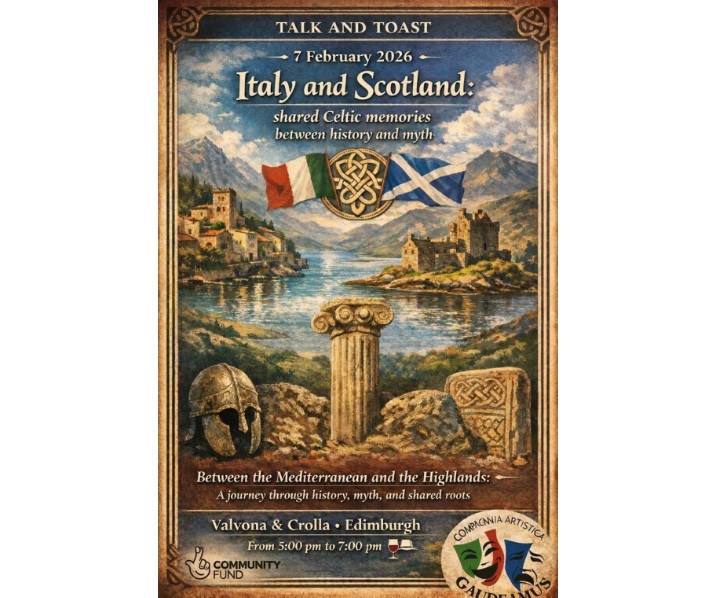 L’archeologa Alba Serino sarà la protagonista dell'evento "Italy and Scotland: shared celtic memories", organizzato dal Comites Scozia e Irlanda del Nord a Edimburgo (presso Valvona &amp; Crolla) sabato prossimo 7 febbraio alle ore 17.00. eventbrite.com/e/talk-and-toa….