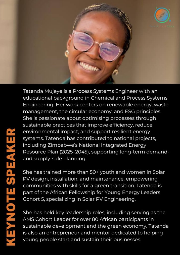 Tech4GoodAFRICA's tweet image. Week Two is about to get even better🔥

We’re excited to welcome Sam Gqomo and Tatenda Mujeye as our speakers.

Two voices. Real insights. Practical conversations you don’t want to miss!!!

#Tech4GoodAfrica #WeekTwo  #SpeakerAnnouncement #Techcommunity #Learninginprogress #Impact
