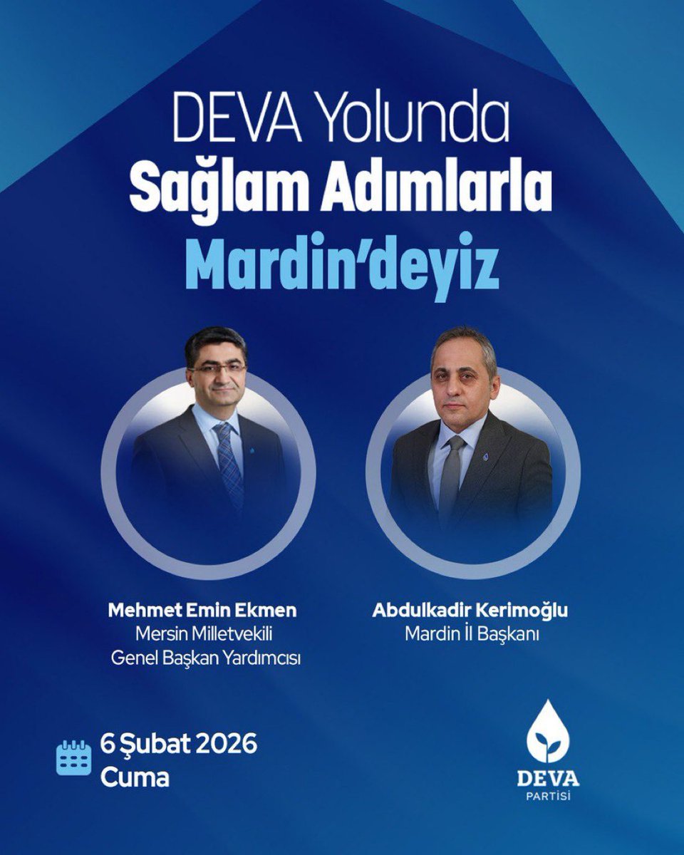 📍 DEVA Yolunda Sağlam Adımlarla Mardin’deyiz.

Mardin İl Başkanımız Abdulkadir Kerimoğlu (<a href="/Kerimoglukadir1/">Kadir Kerimoglu</a>) ile kadim şehrimiz Mardin’de hemşehrilerimizle buluşuyor; onların dertlerini dinliyor, taleplerini not alıyor, samimi sohbetlerine eşlik ediyoruz.