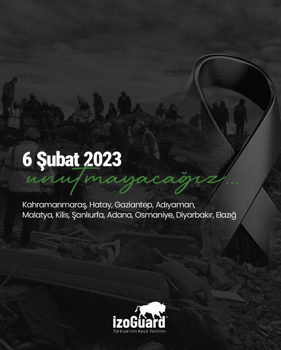6 Şubat 2023’te yaşadığımız deprem felaketinde hayatını kaybeden vatandaşlarımızı rahmetle anıyor, yakınlarına ve tüm ülkemize bir kez daha başsağlığı diliyoruz.
Acının ilk anından itibaren kalbimiz deprem bölgesiyle birlikteydi.
Kaybettiklerimizi unutmadık, unutmayacağız.