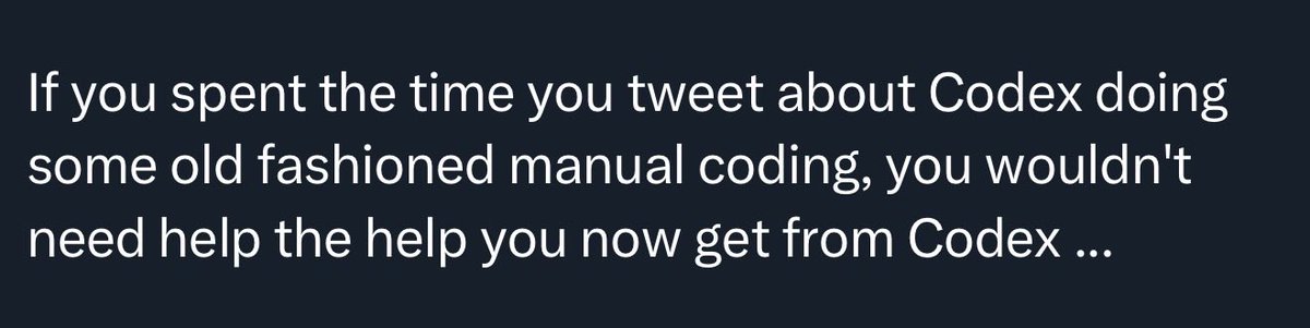 jessfraz's tweet image. It’s crazy to me that there are still programmers that don’t understand the win of agents.

The art was NEVER manually typing the code.

The art comes from the expertise of knowing what architecture to use, understanding what makes a system more maintainable by many, and how to…