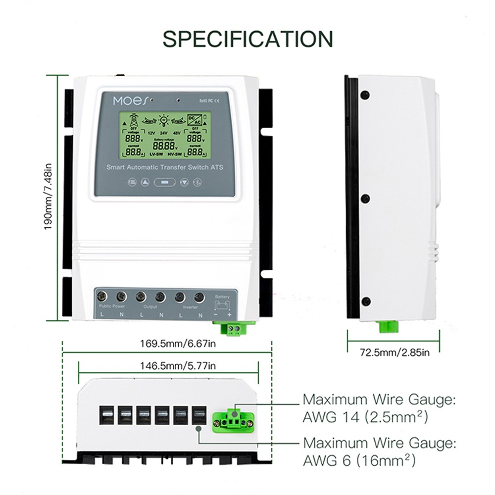 MOESPowerNOVA's tweet photo. NV-ATS Series Dual Power Transfer Switch ensures seamless power for solar/wind/off-grid systems with Bluetooth &amp; TUYA app control ⚡🔋

📧 info@moespower.com
🌐 https://t.co/MIFcPzw71y

#moespower #automatictransferswitch #solarsystem #offgridpower #tuya #bluetooth https://t.co/LgRRqtKjIG