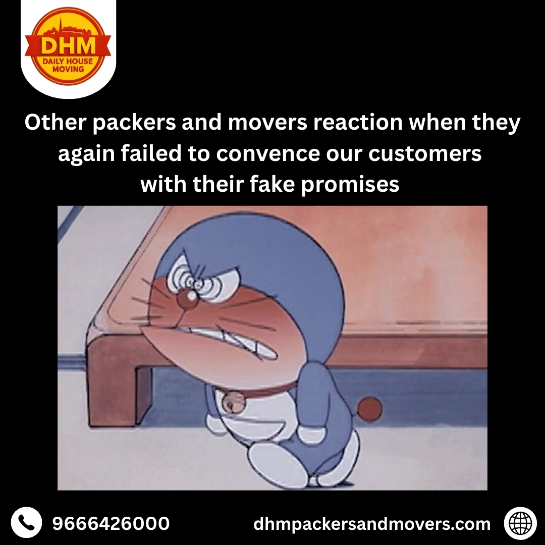 DhmMovers's tweet image. Tired of hearing the same old stories from local movers? 🙄🚫 When other packers and movers fail to convince customers with their fake promises, we step in with actual results. 📞 Call us: 9666426000 🌐 Visit: dhmpackersandmovers.com

#DHMPackers #NoFakePromises #RealRelocation