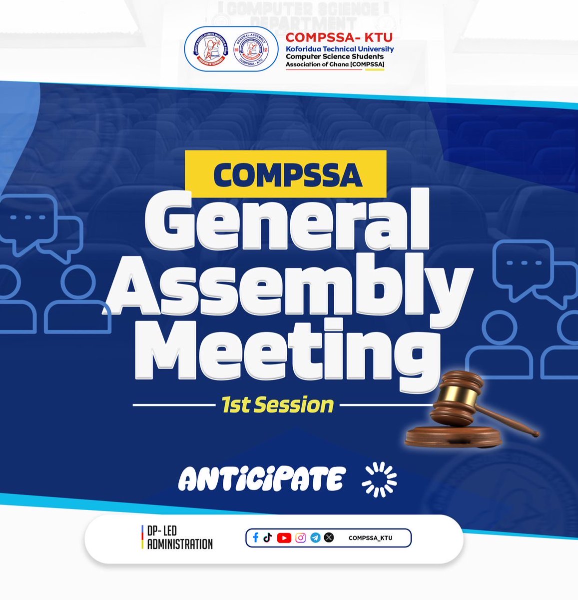 🚨 COMPSSA General Assembly Meeting Alert! 🚨

Anticipate🔜🤩

Something important is coming…
Details dropping soon 👀

COMPSSA🤍💙

===========================
DP-LED ADMINISTRATION
===========================
©️COMPSSA EDITORIAL AND PUBLICITY