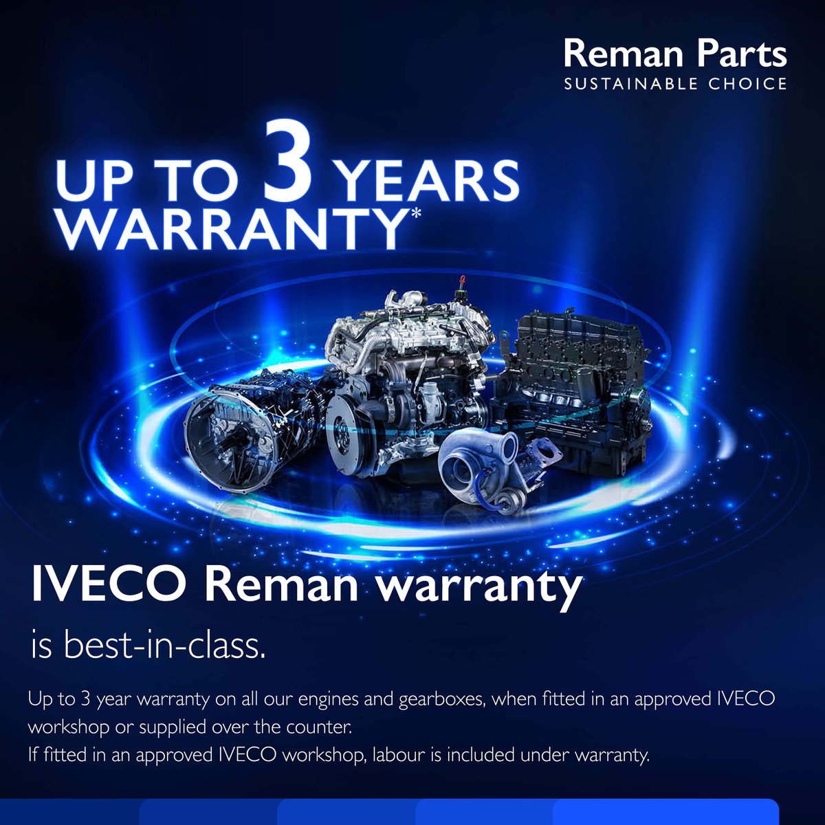 IVECO Reman Parts - performance as good as new 💥🙌🏼

⚡️ Tested to original specs
⚡️ Same quality components
⚡️ Up to 3-year warranty
⚡️ Labour included at approved workshops

Smart, reliable, cost-effective 🛠️

waltonsummit.co.uk/parts-and-acce… 

#IVECO #RemanParts #GenuinePerformance