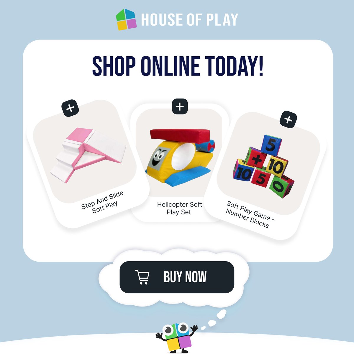 HouseofPlayltd's tweet image. Flying off the shelves this week 🛍️⭐

Discover our most-loved soft play picks—available to shop now 🛒

• Home Soft Play Step Block &amp;amp; Slide
• Helicopter Soft Play Set
• Soft Play Game – Number Blocks

#onlineshop #houseofplay