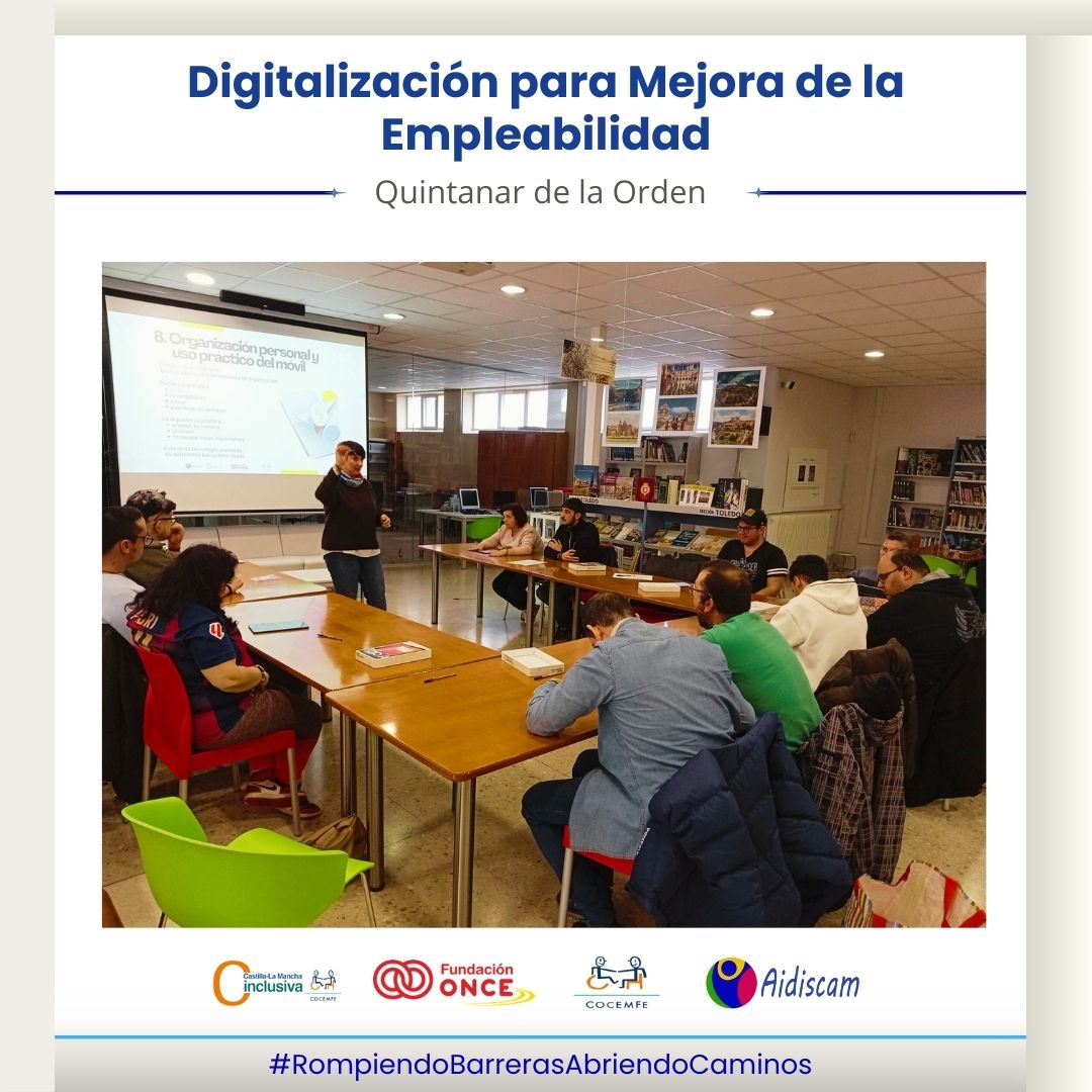 Ayer en Quintanar, último taller con ASPRODIQ 💻
IA para buscar empleo mejor y con más seguridad.

Gracias a la Biblioteca, a Elena y a quienes lo hacéis posible 💙

#AIDISCAM #Empleo #Digitalización #RompiendoBarrerasAbriendoCaminos