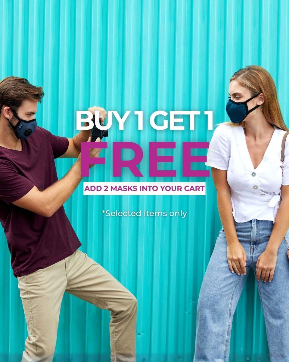 CambridgeMaskCo's tweet image. 💖 True love means breathing cleaner air together. Enjoy Buy 1 Get 1 FREE on best-selling Cambridge Masks for a limited time 💙 buff.ly/aTZOg6c 

#Buy1Get1Free #FilterFaceMask #CambridgeMask #BreatheCleanAir #LimitedTimeOffer