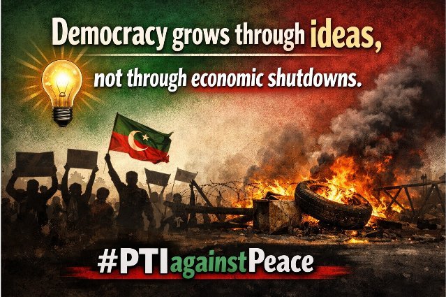 Foreign investors seek consistency. Constant strike calls create an image of instability that hurts us all.
 
#PTIagainstPeace