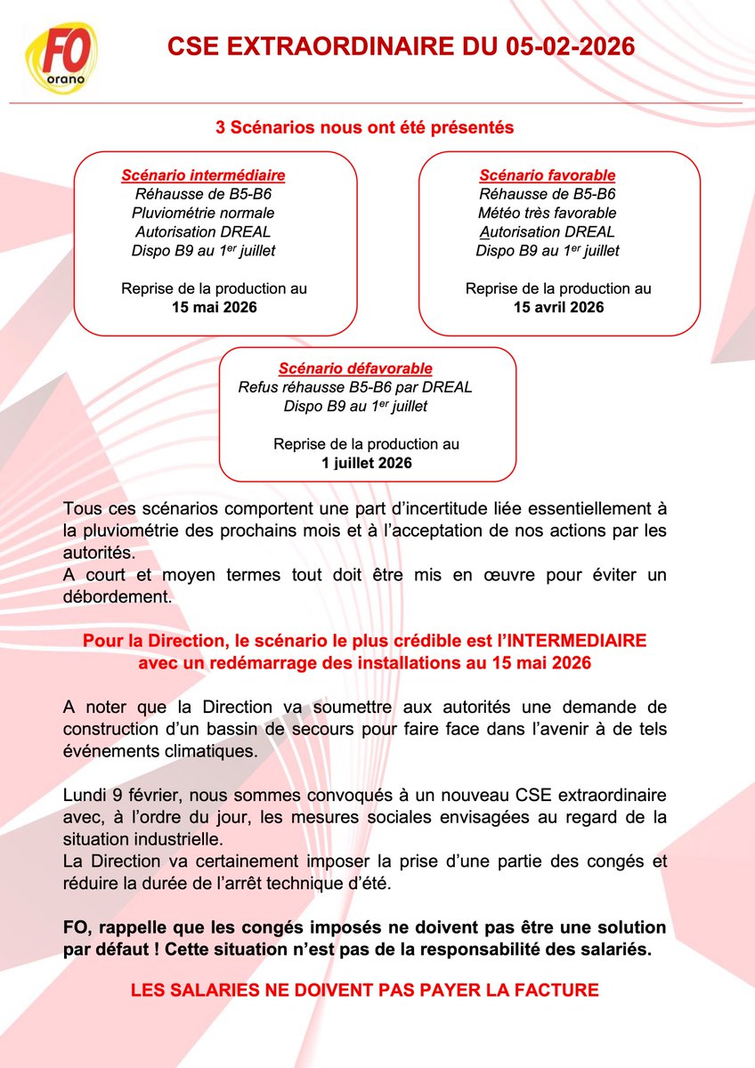 situation à Orano CE Malvesi
#FO