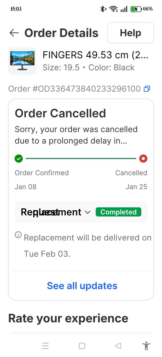 KamleshBarot's tweet photo. @flipkart I erred by buying a monitor from you. I'd ordered one on 5th January, today full month later the @flipkartlifestyle agents keep reading apology SOPs, on each three callback requests, not willing to escalate the issue, after receiving full payment, last January. https://t.co/tF1QhG7vnF