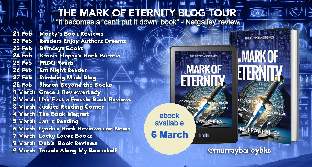 MurrayBaileybks's tweet photo. Dates for you diaries, lovely #readingcommunity: 
👉The PB of #MarkofEternity will be published 21/2
👉Book1 (#HereticCypher) will be FREE for 5 days from 27/2
👉#ScorpionandtheTomb is 99p for 30 days from 8/2
👉And I'm so excited for the #Blogtour... 

#Freebook #Mysterythriller https://t.co/Rz2MRLPa74