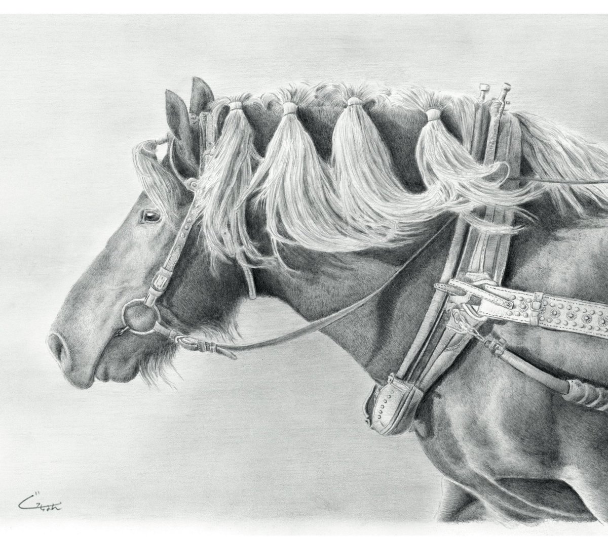 北の大地に生きる』 世界にひとつだけの、ばんえい競馬 #鉛筆画 #旅の