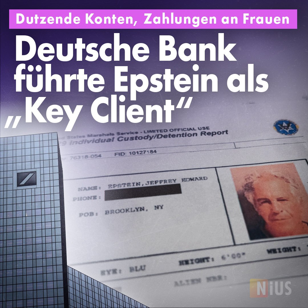 maikpi70's tweet image. Dutzende Konten, Zahlungen an Frauen: #DeutscheBank führte #EpsteinFiles  als „Key Client”

Für die Deutsche Bank galt Jeffrey #Epstein als sogenannter „Key Client“ – also als Kunde von besonderer Bedeutung. Über das Institut unterhielt er mehr als 40 laufende Konten, über die