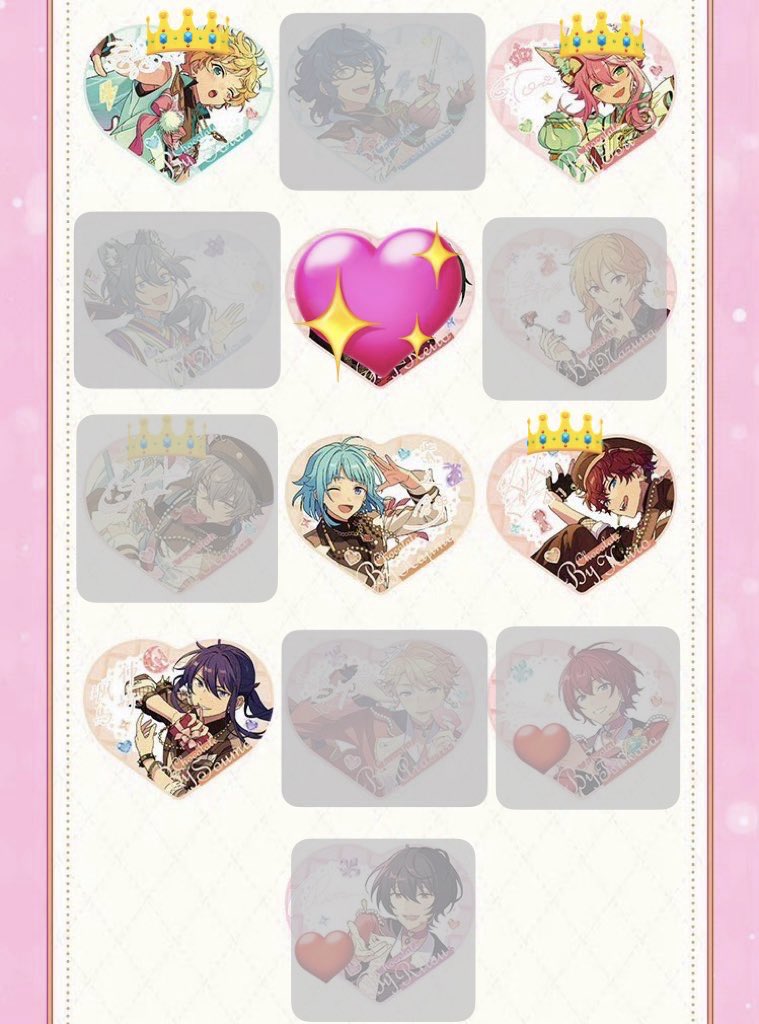 譲渡】あんスタ 中国 バレンタイン 甜心カード ハートカード A box 1箱