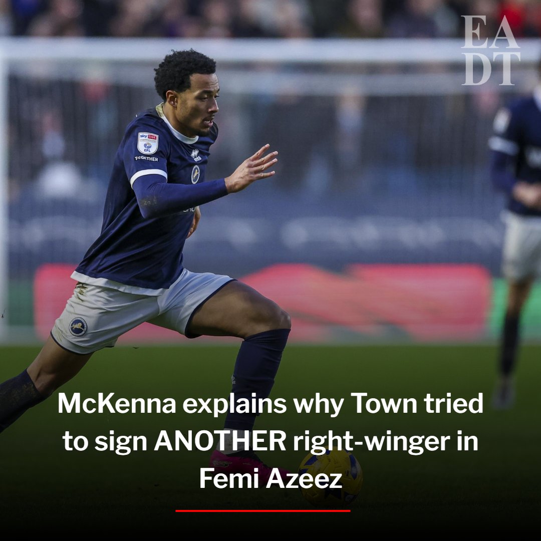 Stuart_Watson's tweet image. #itfc have spent close to £40m on three right-wingers in recent windows.

So why did they try and splash the case on another one, in the form of #MillwallFC's Femi Azeez, on transfer deadline day?

Asked Kieran McKenna that question. Here's his answer 👇

eadt.co.uk/sport/25831020…