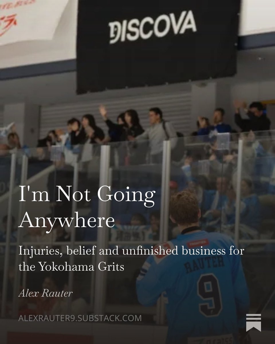 This one’s for all the fans in Yokohama and all my family &amp; friends back home 💙

🔗 alexrauter9.substack.com/p/im-not-going…