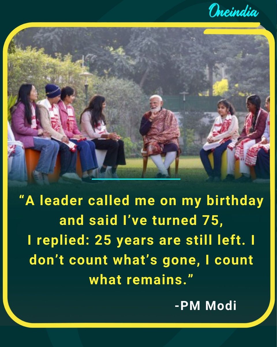 Oneindia's tweet image. Age is just a number; it’s the years ahead that truly count!

#Wisdom #AgeIsJustANumber #LifeGoals #Inspiration #PositiveVibes #Motivation #OI