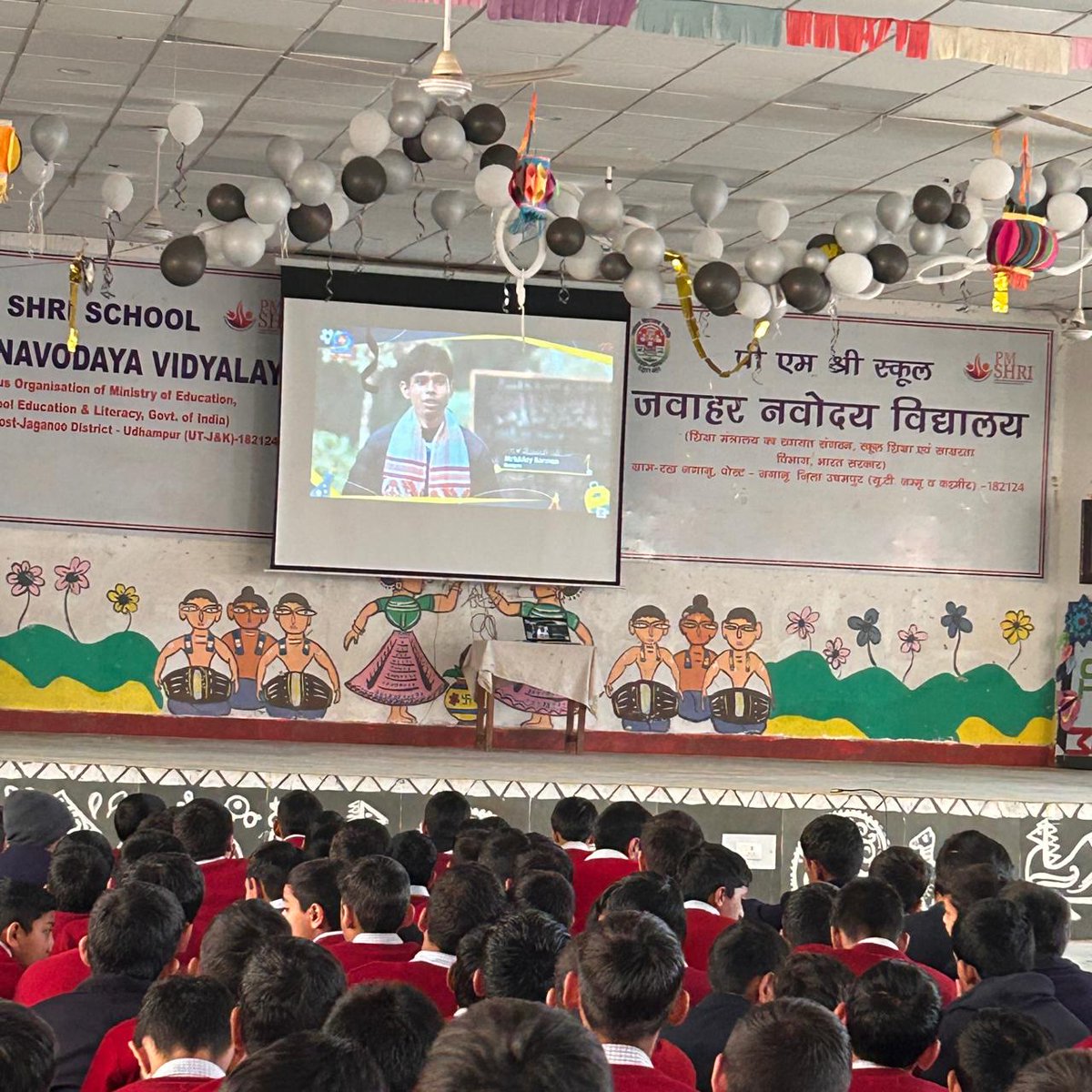 JnvRakh's tweet photo. PM Shri Jawahar Navodaya Vidyalaya (JNV) Udhampur is likely watching the live broadcast of Pariksha Pe Charcha (PPC) 2026
#LearnGrow.Inspire
- A simple, yet powerful mantra that encapsulates the school's mission.
@EduMinOfIndia @NVS_HQ https://t.co/h9cyiwtaIW