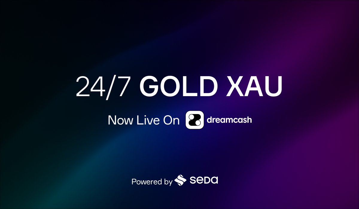 24/7 Equity Indices
+
24/7 Equity Markets 
+ 
24/7 Commodities 

Live on <a href="/Dreamcash/">Dreamcash</a> — Powered by $SEDA.