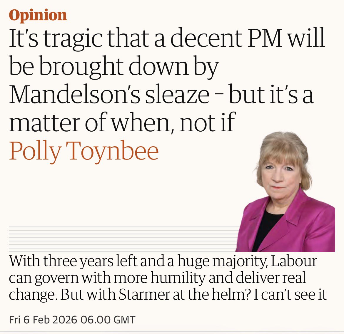 Beyond fed-up with the ‘Starmer is a decent man’ hokum. If this whole imbroglio has proved anything beyond doubt, it’s how conspicuously not-decent his passive, principle-free managerialism is in its actual, real-world effects