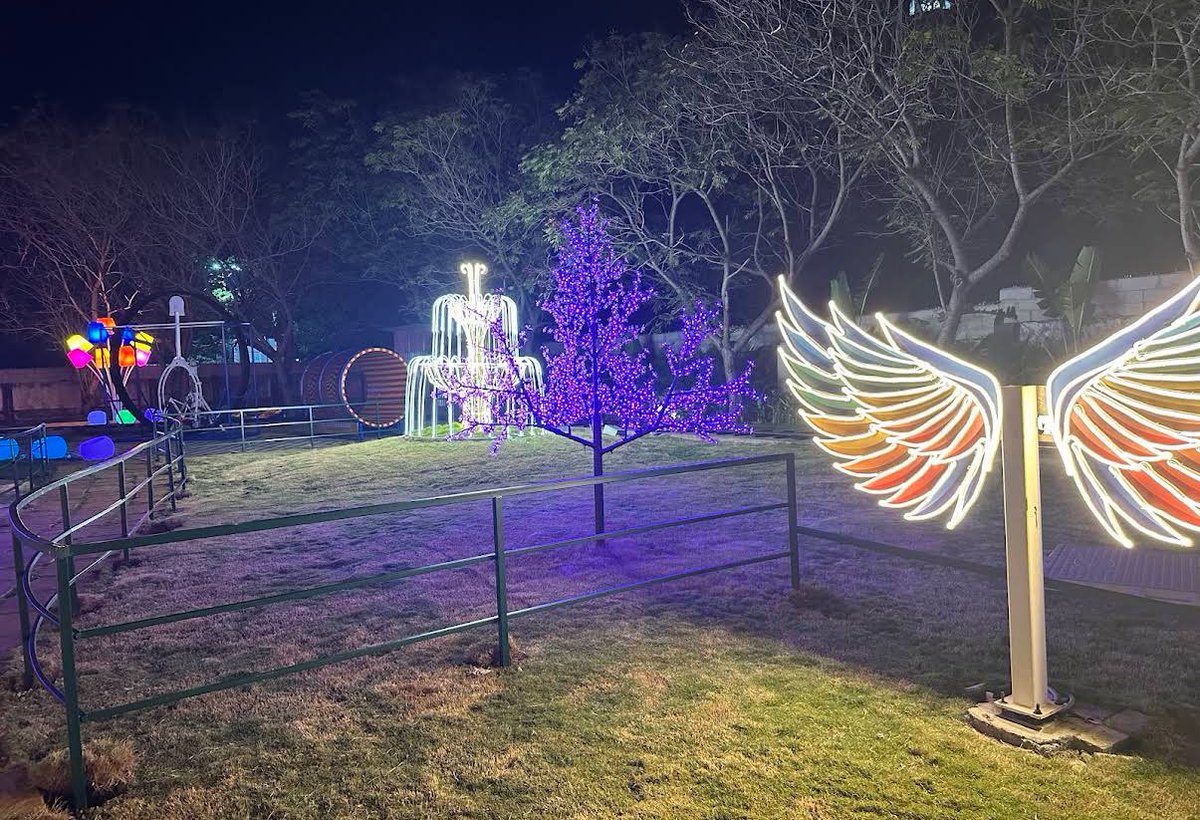 UpdatesChennai's tweet photo. Glimpses of the newly opened Glow Garden at Mamallapuram... #TN #Tourism https://t.co/D7zeFRIttc