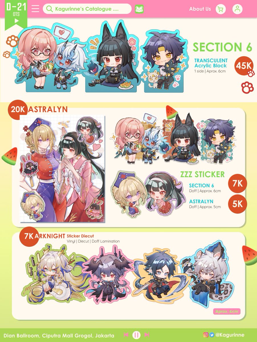 kagurinne's tweet image. 📼ZZZero &amp;amp; Arknight♟️
Keychain | Acrylic Block | Artprint  | Sticker

Out of stock ZZZero Acrylic charm available in sticker‼️