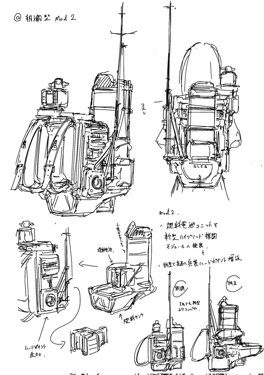 性癖でJET INTAKEのコーションを艤装に入れたいので、煙突ある子の艤装はガスタービン発電でちゃんと吸気口は空気吸ってる設定。
初期朝潮やゲロ姉艤装みたいな煙突無い子は新型のバッテリー給電方式だよ。 