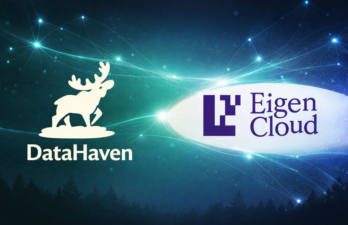 ipatujuh09's tweet photo. The collaboration between @eigencloud and @datahaven_xyz shows that scalable compute and verifiable storage can power secure AI and decentralized apps together. Excited to see real end-to-end trust infrastructure grow. https://t.co/zPp0qtp6Rp