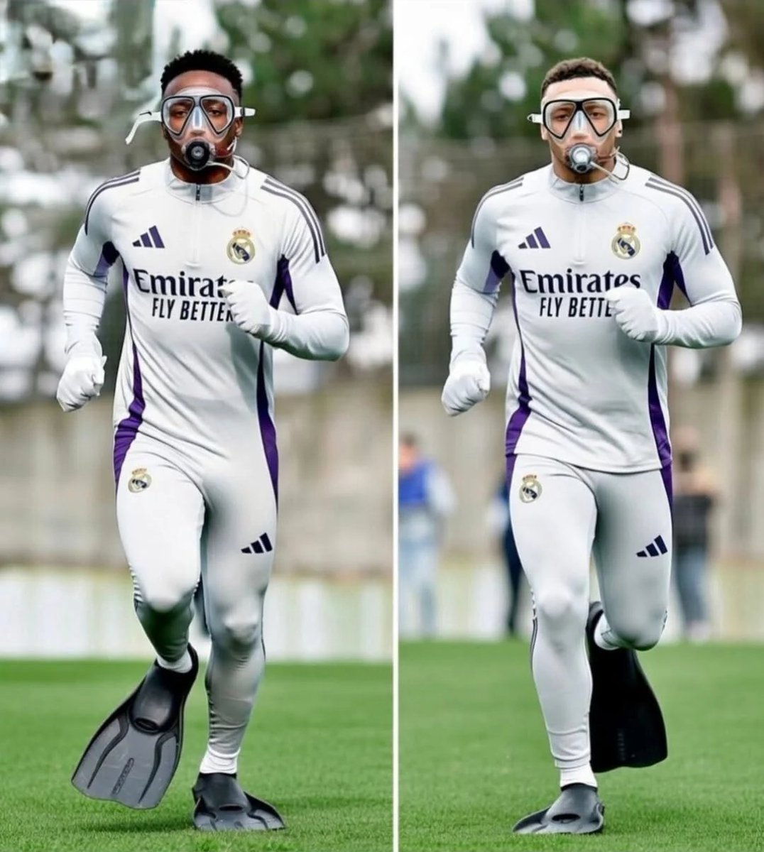 Real Madrid players in training