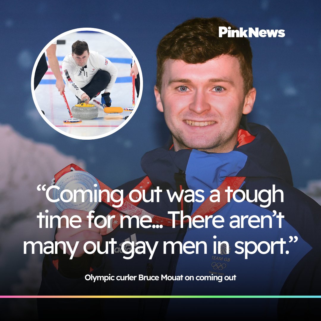 PinkNews's tweet photo. Team GB curler Bruce Mouat opened up about the struggles he faced as a gay athlete growing up in a 3 February interview with BBC Sport.

“Coming out was a tough time for me. The first ever person I told was actually a sports psychologist, because I wasn’t really performing very well. I wasn’t really enjoying my curling, but I really think it helped me to feel comfortable within the team environment.”

Mouat came out to his teammates at the age of 19 in 2014, which he credits with helping him “feel comfortable within the team environment.”

A prolific curler, Mouat earned a silver medal in the men’s team event in the 2022 Winter Olympics in Beijing. He hammered home the importance of LGBTQ+ visibility in sport, saying “There aren’t many out gay men in sport… I’ve had so many messages from people who maybe struggled with participation in sport, and they are now feeling encouraged by what they’ve seen.”

📷 Getty