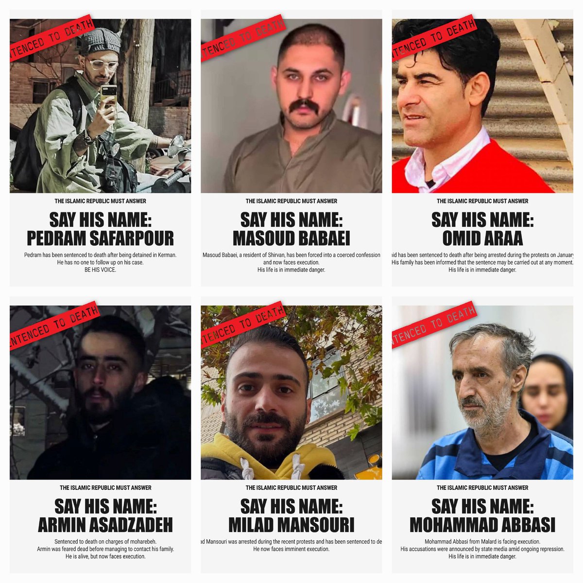 BE THEIR VOICE.
#محمد_عباسی
#میلاد_منصوری
#آرمین_اسدزاده 
#امید_آرا
#مسعود_بابایی 
#پدرام_صفرپور
#امیرحسین_آذرپیرا 
#محسن_خدایی
#شروین_باقریان 
#امین_پورفرهنگ