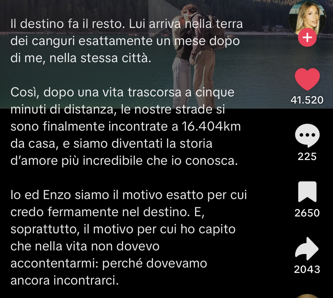 il destino è quslcosa di cui non sappiamo assolutamente nulla ma esiste.
É proprio vero il ‘’ciò che è destinato a te ,avrà il modo di raggiungerti’’

Leggevo questa storia fra i per te di tik tok e wow😭🤧