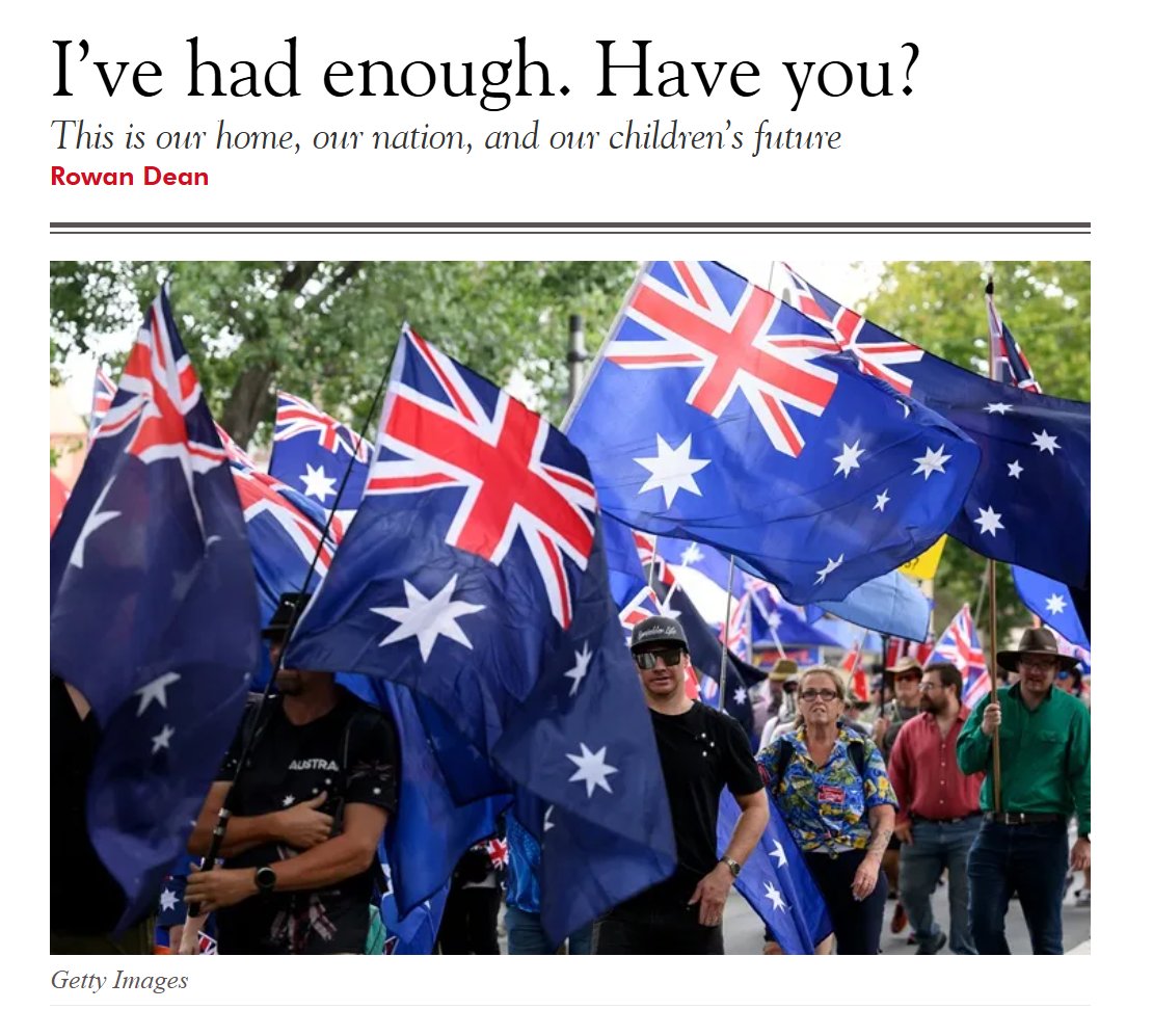 ellymelly's tweet photo. If you love your country. If you want to protect its future. If you're just bloody EXHAUSTED by Woke crap...
Go read this from Rowan Dean
https://t.co/tiqpkHDOqy https://t.co/XGav0EqPg3