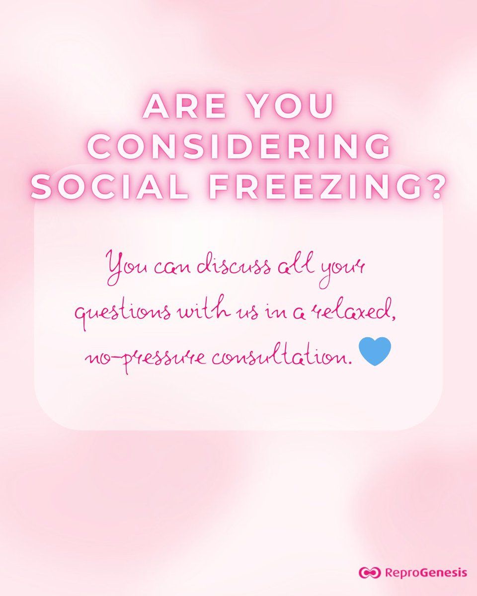 ReproGenesis's tweet photo. You don’t have to choose right away.
💻Career. 🌴Travel. 👩‍❤️‍👨Love. 👶Family.
💗 Social freezing (egg freezing) gives women the opportunity to preserve their fertility for the future — at a time when the body is best prepared.

#socialfreezing #eggfreezing #fertility #womenshealth https://t.co/txMFkSSloc
