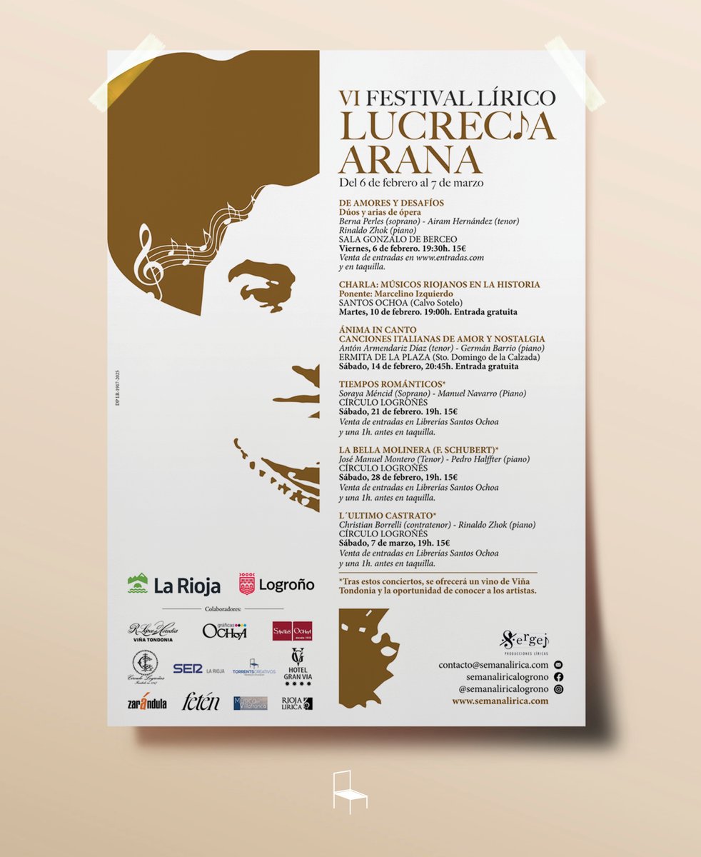 ttcreativos's tweet photo. ¡Nos encanta compartir proyectos tan bonitos como este con vosotros!  Llenos de alma y cultura...
Os enseñamos algunas piezas que hemos realizado del VI Festival Lírico Lucrecia Arana, una cita imprescindible para los amantes de la lírica en La Rioja. https://t.co/ozGRzockZ4