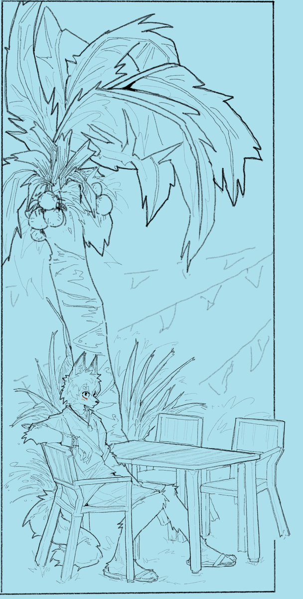 Barbecue dinner in the coconut grove