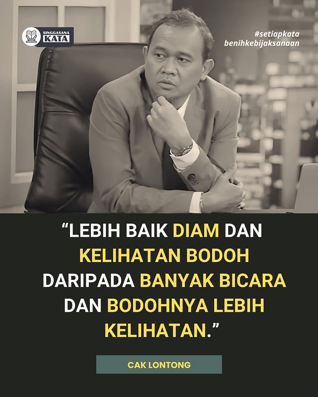 Setuju banget sama Cak Lontong.