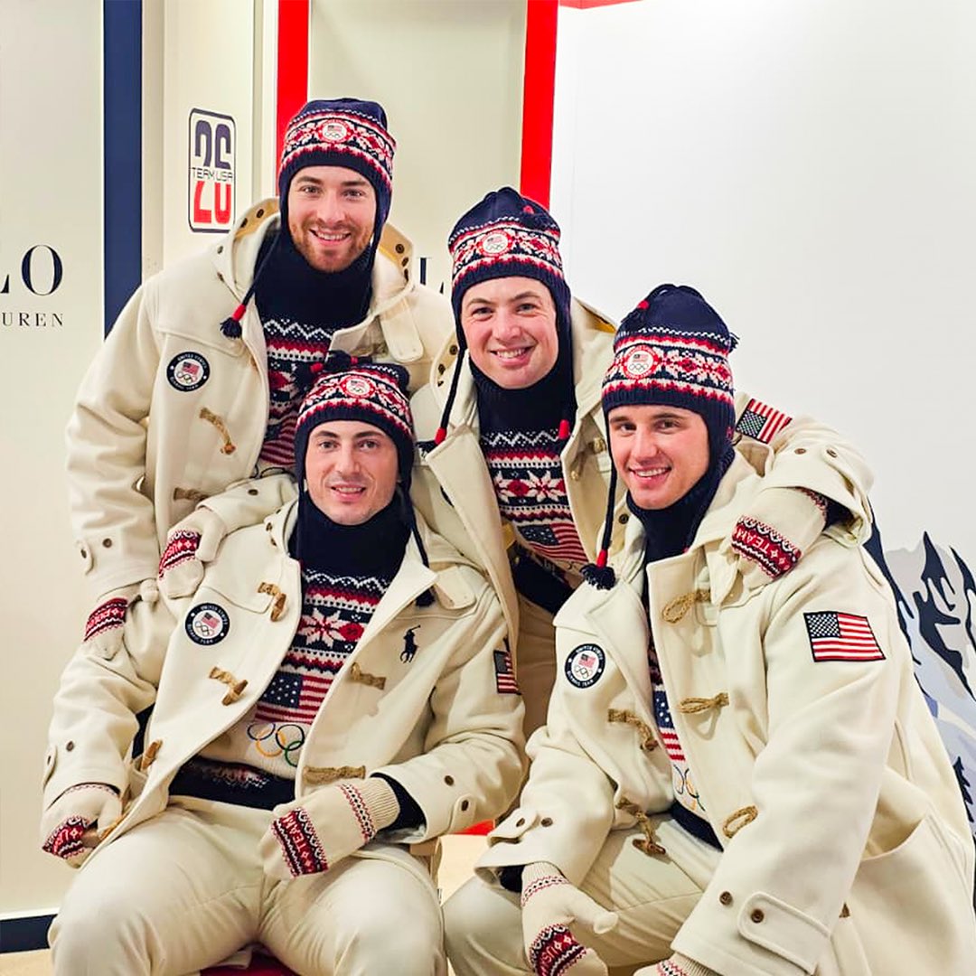 We spotted some familiar faces in Milan 🇺🇸 Suited up and ready for the opening ceremonies! #WinterOlympics