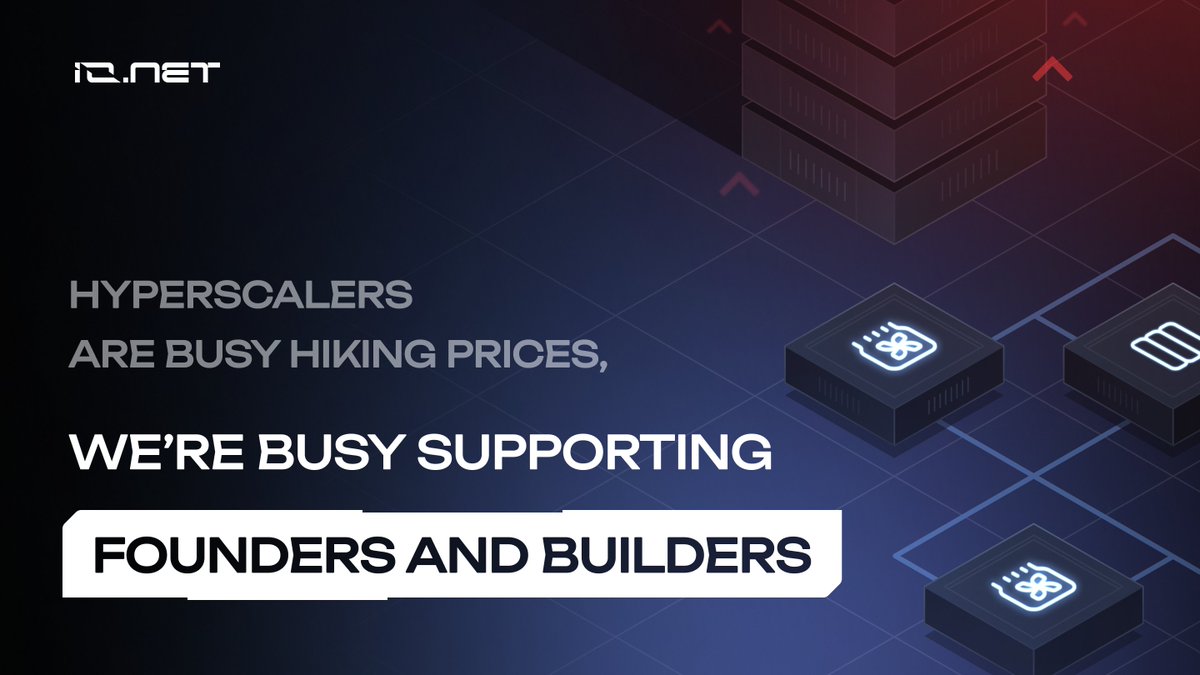 ionet's tweet image. AWS recently raised their prices... again. 

These costs keep devs and startups from having a fair chance to succeed. 

And we're not okay with that.

That's why while these “hyperscalers” are busy hiking prices, we’re busy opening doors for founders and builders. 🚪✨