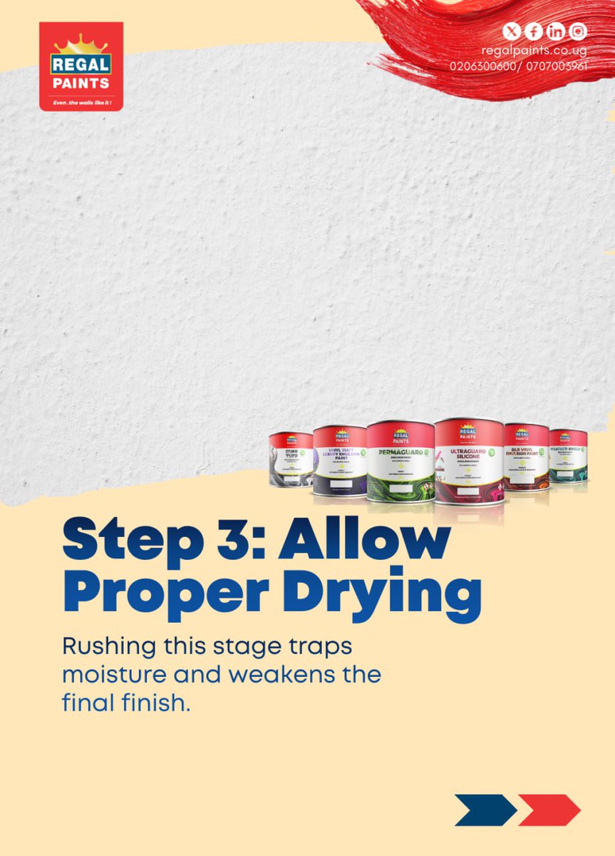 regalpaintsug1's tweet image. A perfect paint finish starts before the paint.
Inspect. Repair. Dry. Prime. Paint.

Swipe through the wall prep checklist smart builders follow to avoid costly mistakes.

📞 0707 003 961
#PaintRight #ConstructionTips #UgandaBuilds

1/2