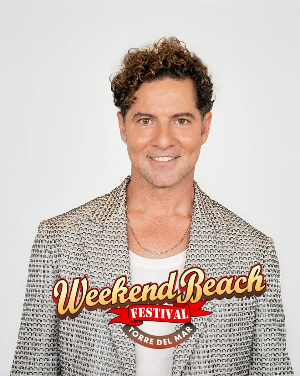 ¡El verano viene fuerte!
<a href="/davidbisbal/">davidbisbal</a> se suma al <a href="/weekendbeachfes/">Weekend Beach Festival</a> que se celebrará el 9,10 y 11 de julio en Torre del Mar #Málaga 

Toda la INFO en weekendbeach.es 

#bisbal 
#davidbisbal 
#summer 
#festival