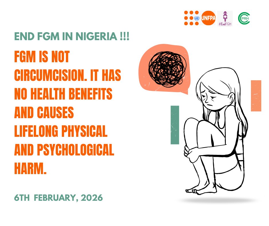 cprh5's tweet photo. @unwomenNG @oyostategovt  @UNFPA  Survivors of FGM are twice as likely to die during childbirth due to complications like obstructed labor and hemorrhage. This must end. #ZeroToleranceFGM #EndFGMNigeria https://t.co/Own7UoPioT