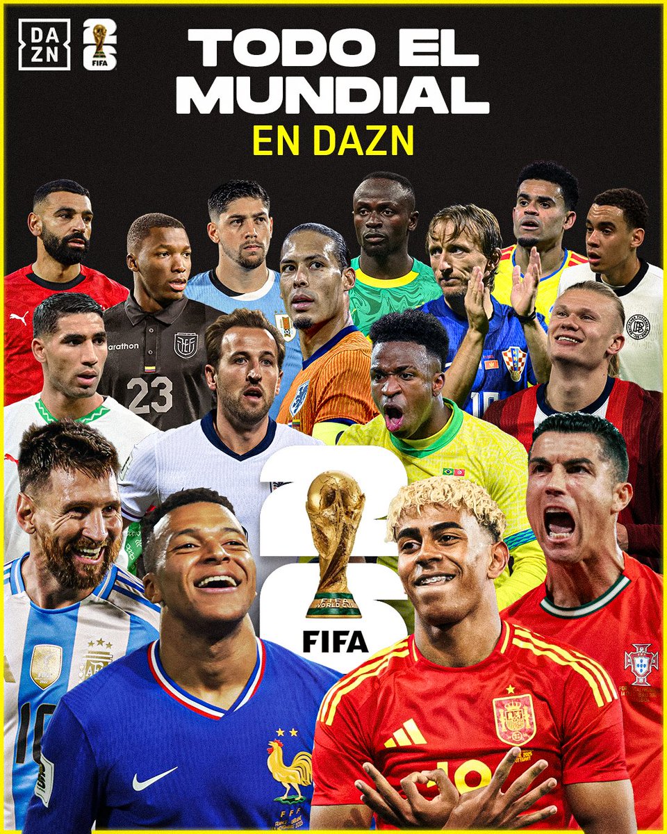 DAZN_ES's tweet image. DAZN se convierte en el epicentro del universo fútbol este verano 😍⚽️🇪🇸

TODO EL MUNDIAL. LOS 104 PARTIDOS 😎

La #CopaMundialFIFA se juega en #DAZN 🔥🔥