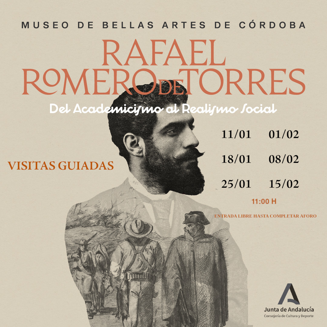 🧑‍🎨Visita guiada a la #exposición Rafael Romero de Torres Del academicismo al realismo social
🗓️Domingo 8 de febrero
🕰️ 11:00 h
👉Entrada libre hasta completar aforo
#visitaguiada #arte #Cordoba <a href="/CulturaAND/">Cultura Junta de Andalucía</a>