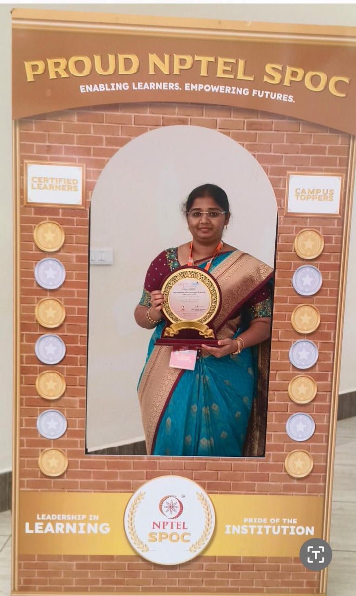 pace_its's tweet photo. PACE ITS Ongole is proud to be recognized by NPTEL as a Local Chapter Star (A Grade) for the Jul–Dec 2025 cycle. ⭐
Adding to the pride, Dr. Heena Kauser, NPTEL SPOC &amp; HoD-AI&amp;ML, received the Momentum Award at IIIT Chennai.
#PACEITS #NPTEL #AcademicExcellence #ProudMoment https://t.co/kn26bAXqqz