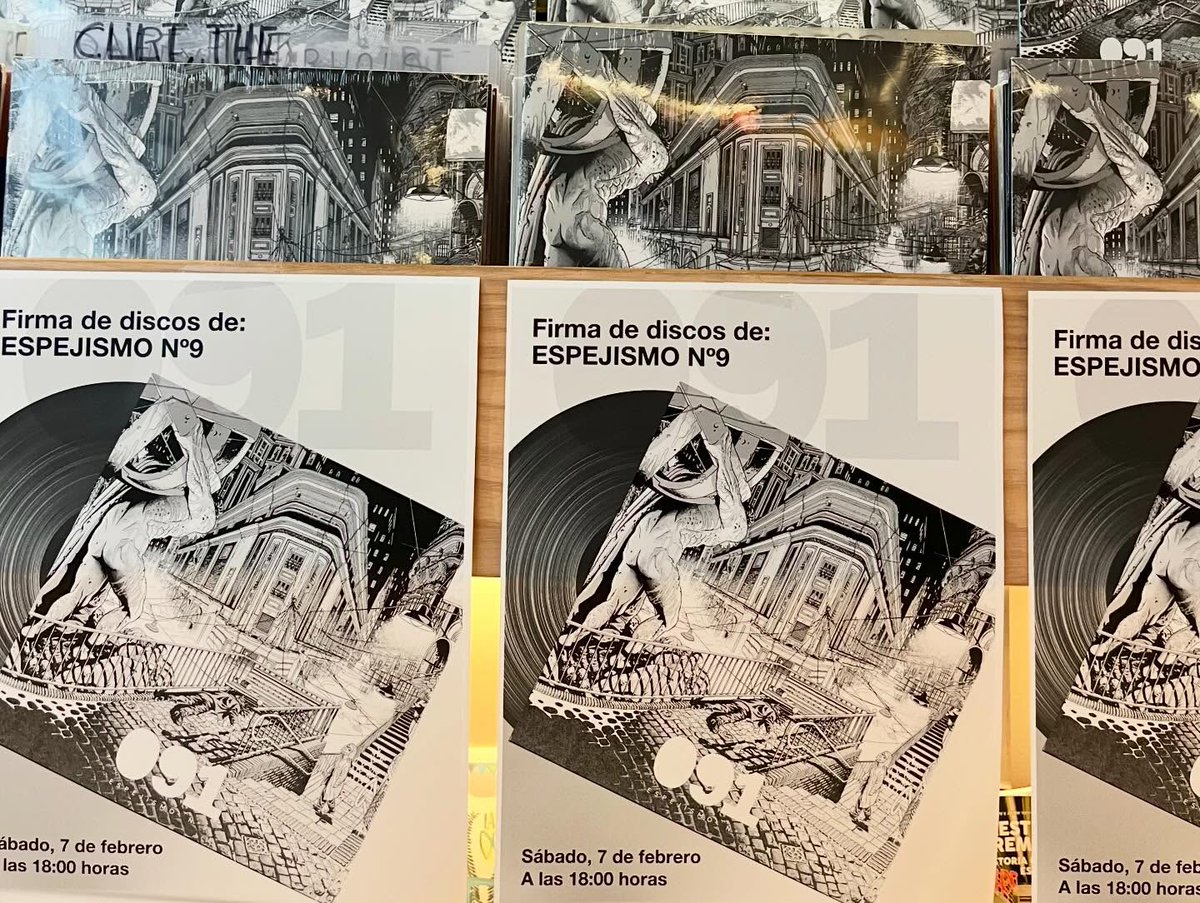 𝟬𝟵𝟭 publica 𝗘𝘀𝗽𝗲𝗷𝗶𝘀𝗺𝗼 𝗡º 𝟵.
La banda insigne del rock y la poesía en español está de vuelta a lo grande.

Disponible en vinilo y CD firmados por los granadinos, quienes mañana  sábado 7 ¡𝗲𝘀𝘁𝗮𝗿á𝗻 dedicándotelo en persona en 𝗗𝗶𝘀𝗰𝗼𝘀  𝗠𝗮𝗿𝗰𝗮𝗽𝗮𝘀𝗼𝘀!