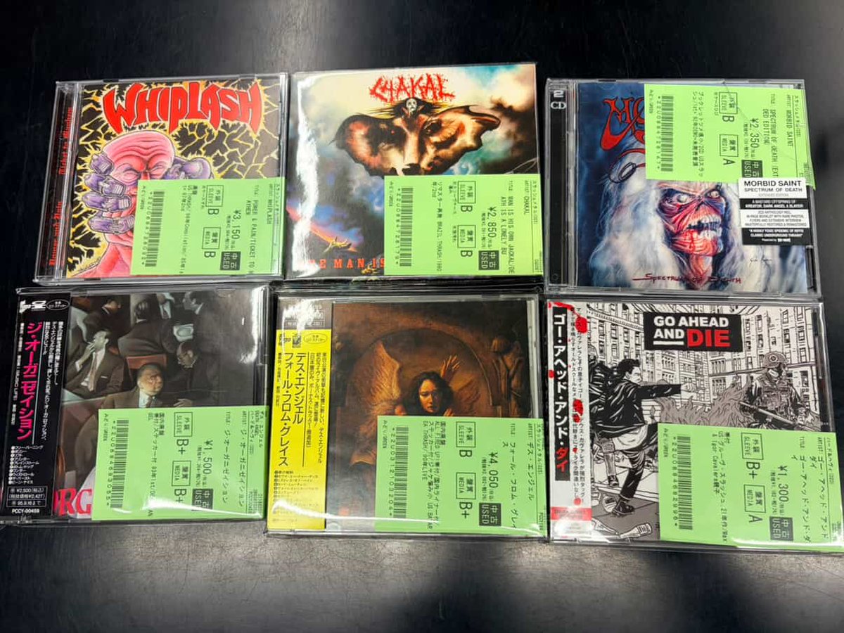 新着中古情報💿】 本日ラスト！ THRASH METALの中古CDが60点以上入荷