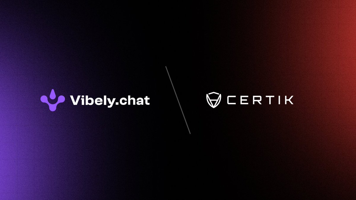 🔒 Security is non-negotiable.

Vibely has completed a full smart contract security audit by <a href="/CertiK/">CertiK</a>  ✅

Full audit details 👇
skynet.certik.com/projects/vibel…

Building the most trusted AI companion platform on <a href="/BNBCHAIN/">BNB Chain</a> starts here 🧠

#Vibely #BNBChain #CertiK #AI #Web3
